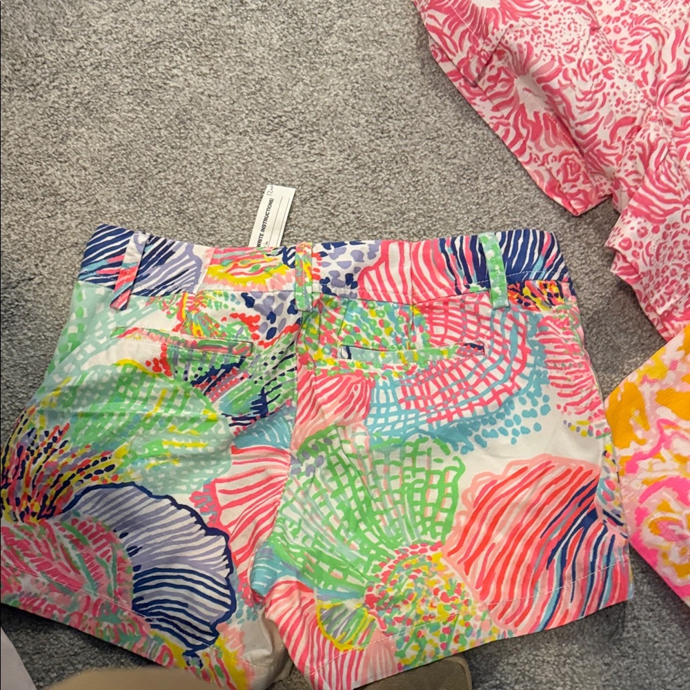 Lilly Pulitzer Pink & Multi-Print Athletic Shorts Trio - Picture 8 of 9